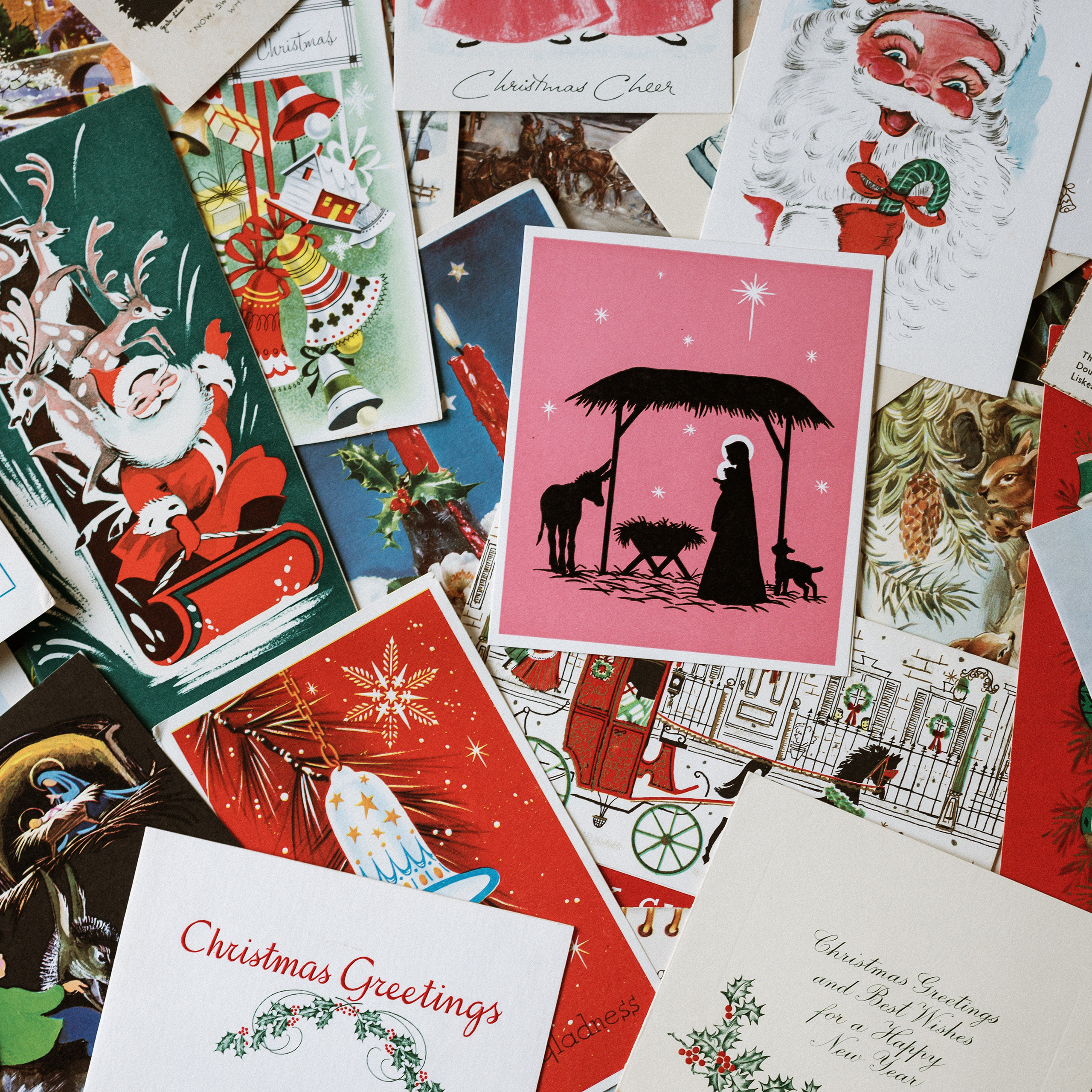 Pile of Christmas cards