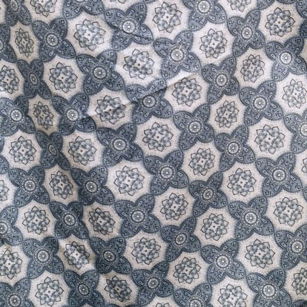 Handmade Tote Bag - Blue and White Moroccan Tile Print - Image 3
