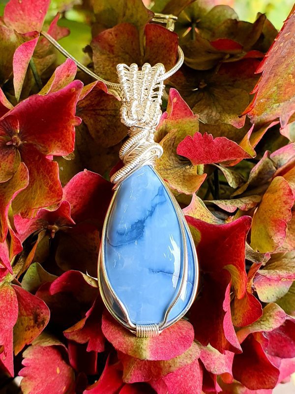 Blue opal pendant