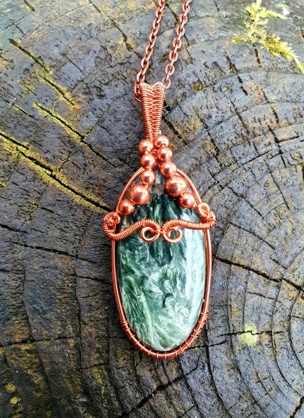 Seraphinite copper pendant - Image 5