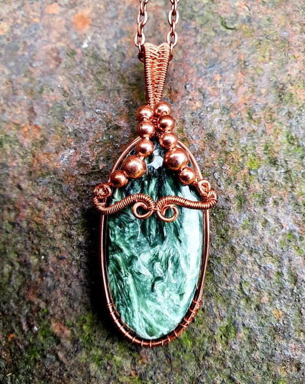 Seraphinite copper pendant - Image 6