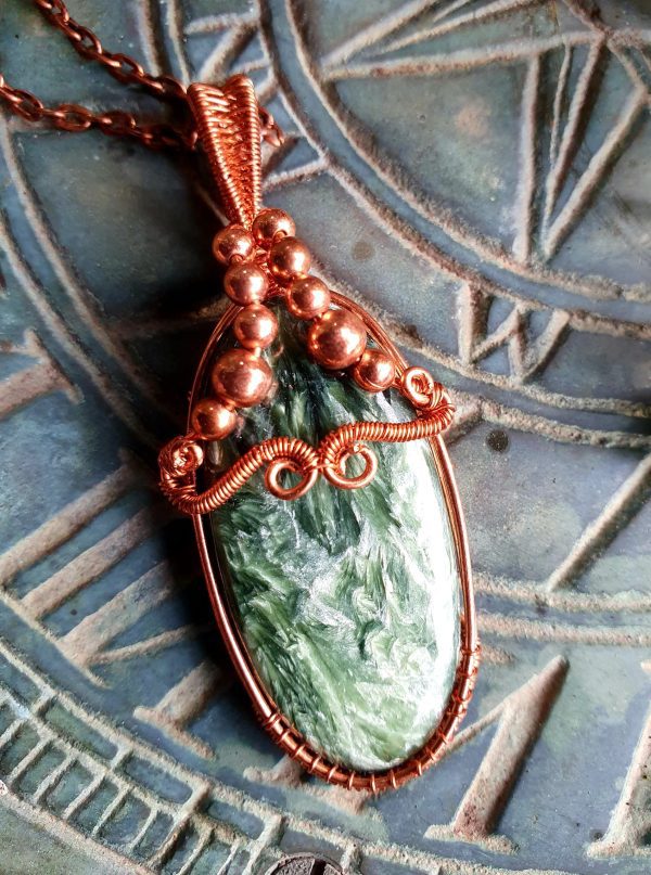 Seraphinite copper pendant - Image 8