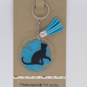 Cat Keyring - Blue