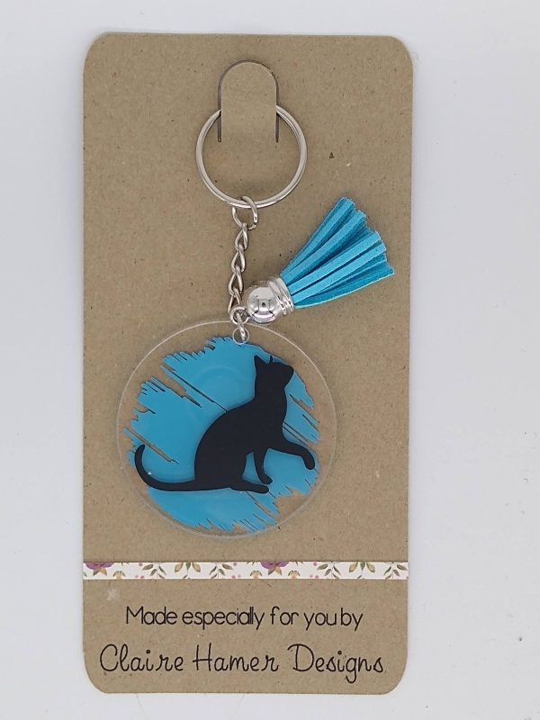 Cat Keyring - Blue
