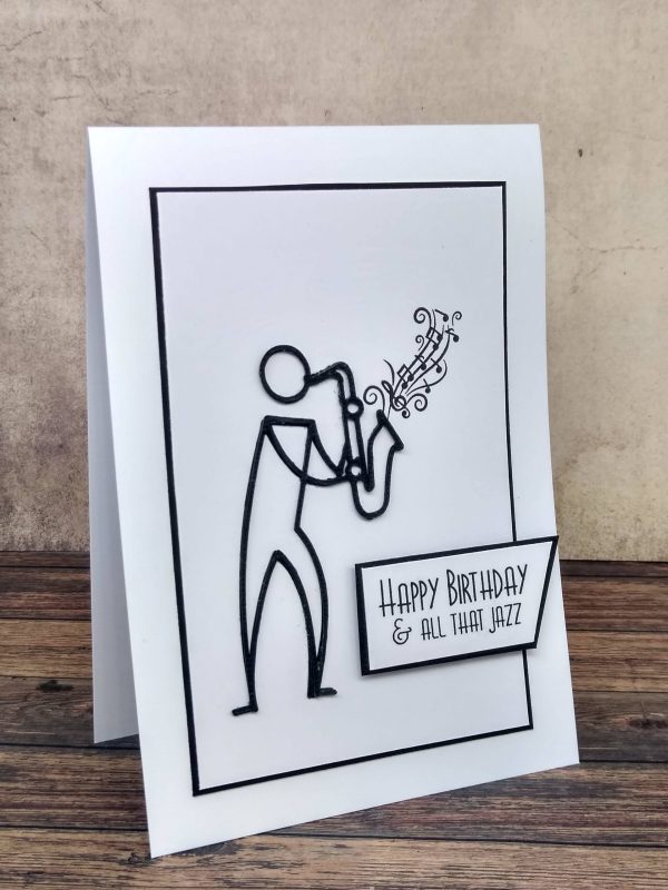 Happy Birthday - Saxophone Greetings Card