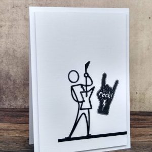 Rock Guitar - Greetings Card