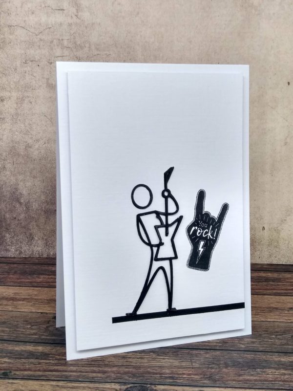 Rock Guitar - Greetings Card