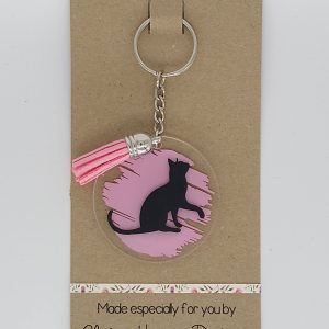 Cat Keyring - Pink