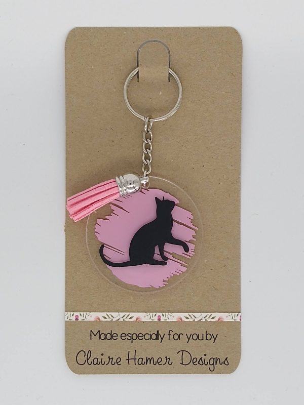 Cat Keyring - Pink