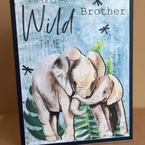 Elephant birthday card for brother