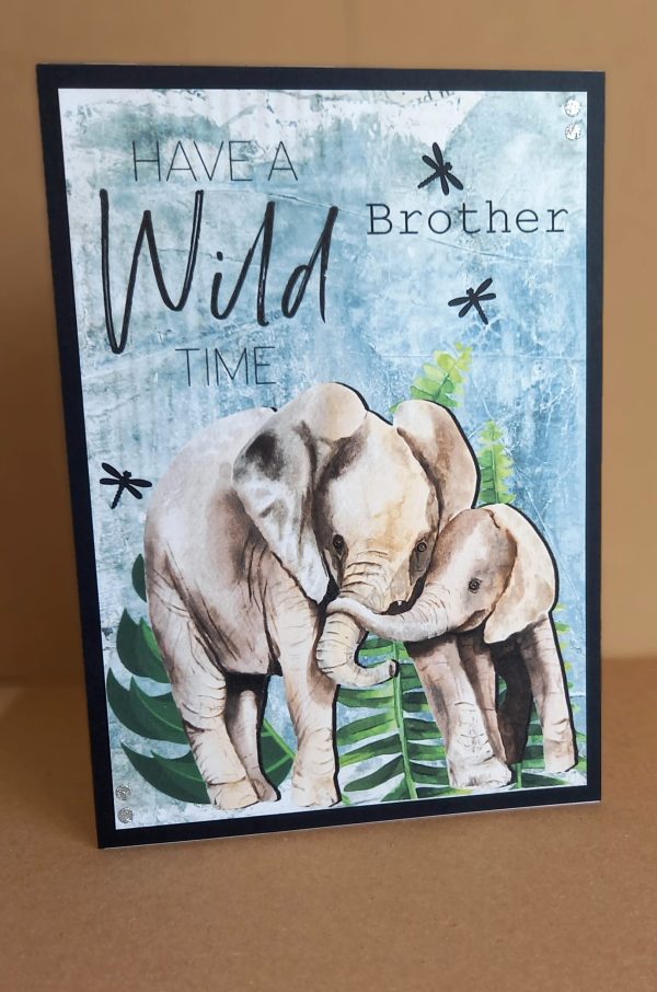 Elephant birthday card for brother