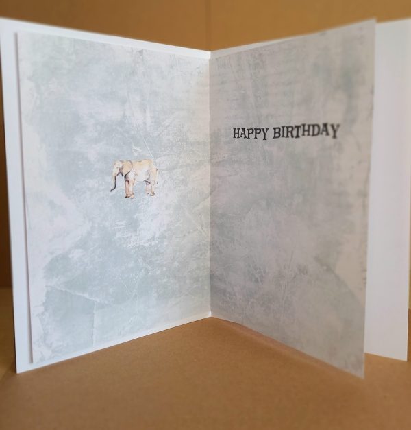 Elephant birthday card for brother - Image 2