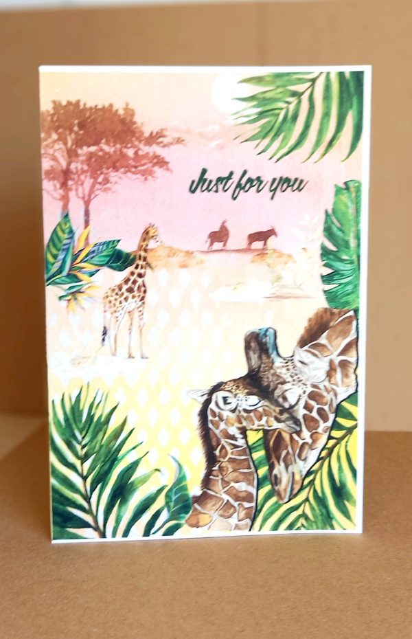 Just for you giraffe card