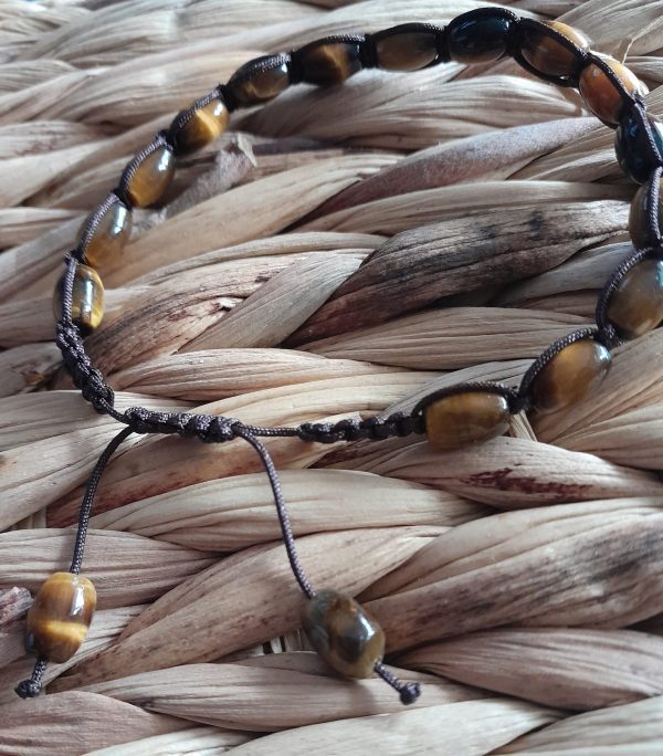 Metal Free Tigers Eye Shamballa bracelet - Image 3
