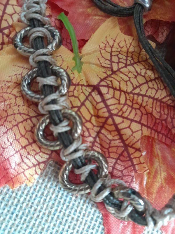 Hematite noughts and crosses slider bracelet - Image 5