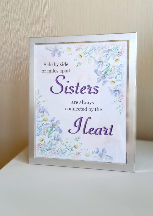 Framed verse for a sister
