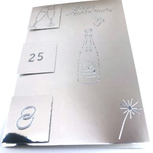 silver wedding card