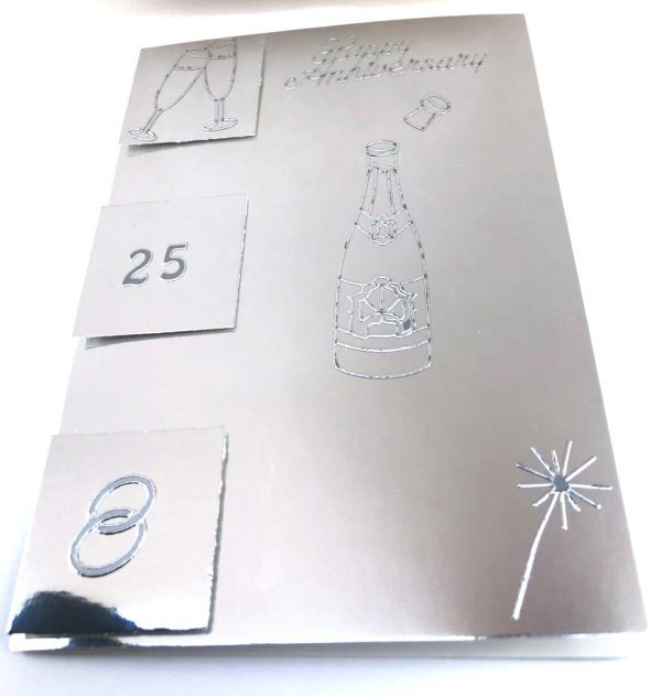 silver wedding card