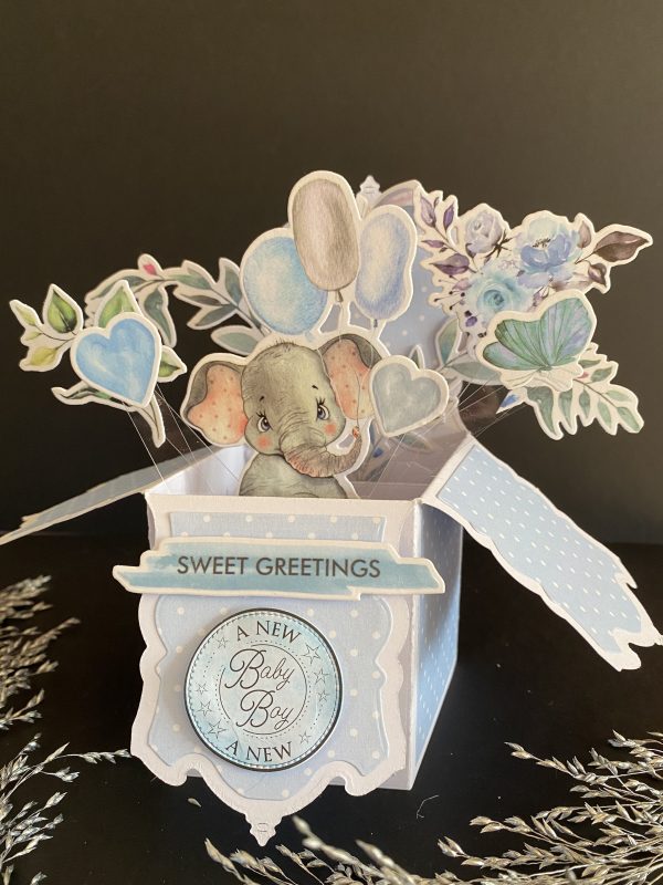 Pop up box card Baby Boy - Image 5