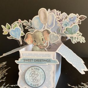 Pop up box card Baby Boy