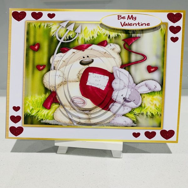Handmade Pyramage Valentine Card | Be My Valentine