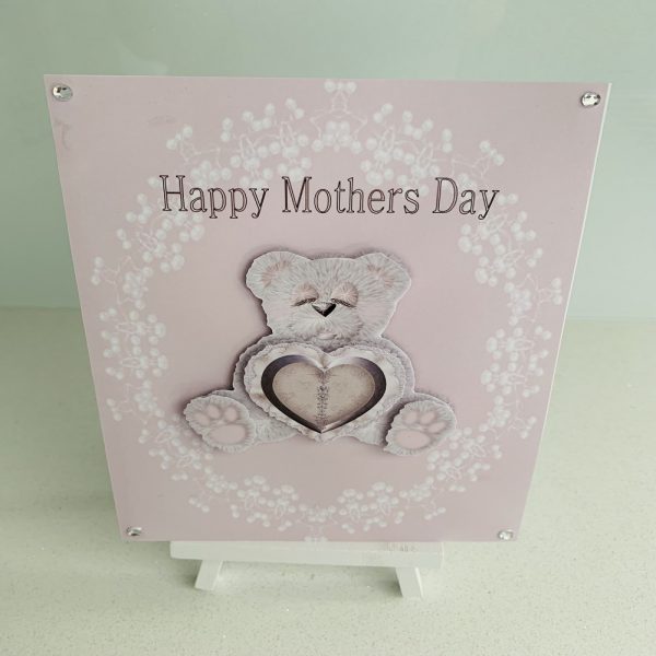 Handmade Mothers Day 7x5 Greeting Card Teddy Bear