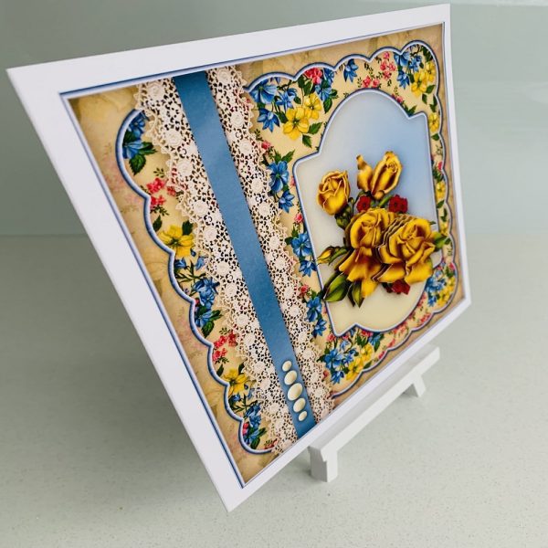 Handmade 3D Decoupage Happy Birthday/Mothers Day Floral 8x8 Greeting Card - Image 3