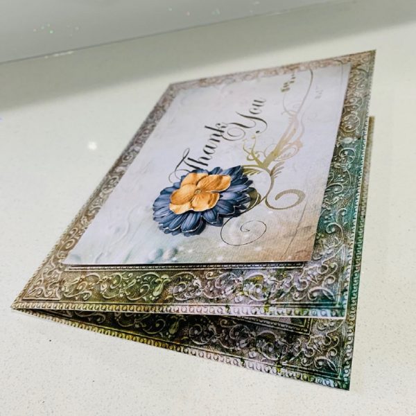 Handmade Thank You 3D Decoupage Greeting Card - Image 2