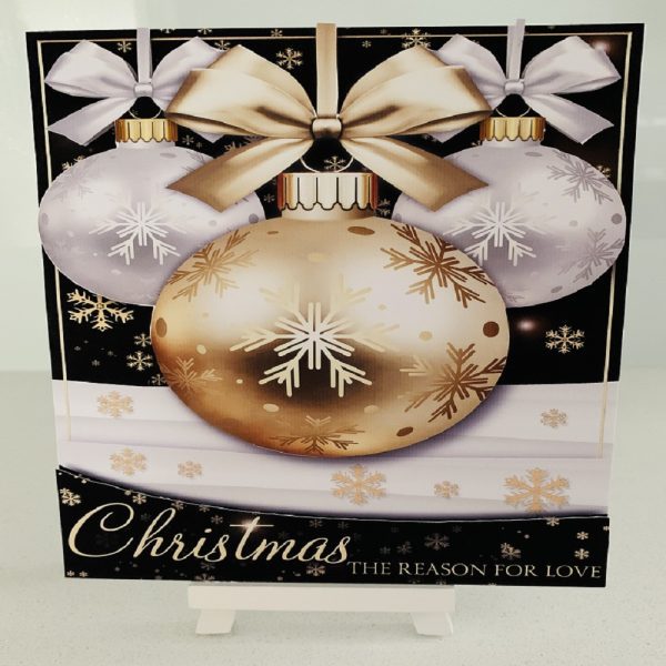 Handmade Bauble Christmas card 3D | Christmas Baubles