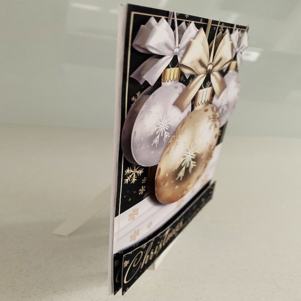 Handmade Bauble Christmas card 3D | Christmas Baubles - Image 2