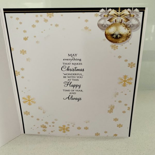 Handmade Bauble Christmas card 3D | Christmas Baubles - Image 3