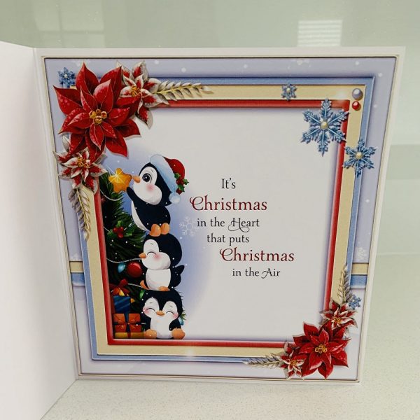 Handmade Christmas Cuties card 3D decoupage | Stunning Cute Christmas Card - Image 3