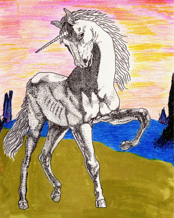 Colourful Unicorn Artwork Print - 2 sizes available
