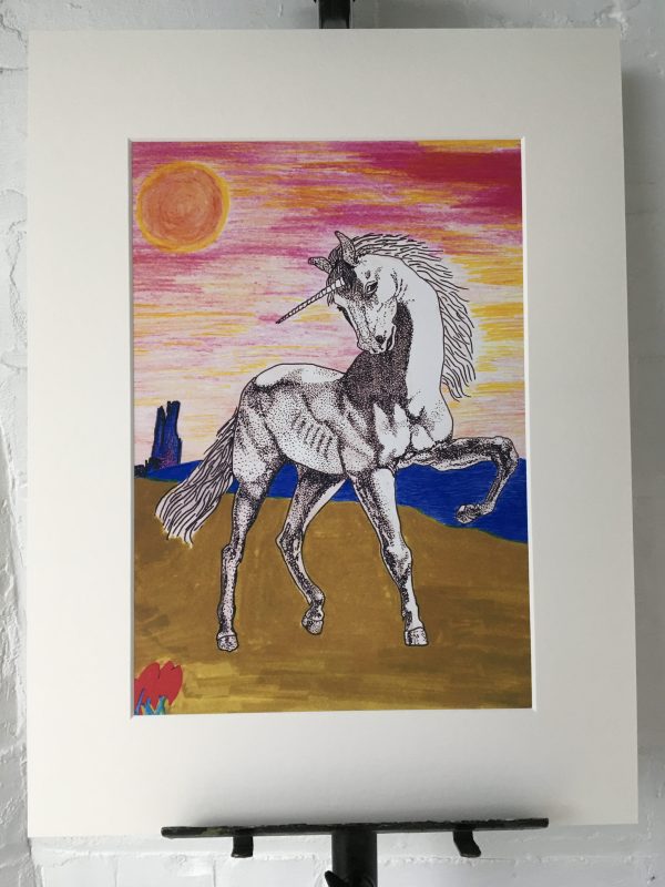 Colourful Unicorn Artwork Print - 2 sizes available - Image 2