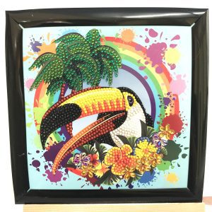 Framed crystal art card