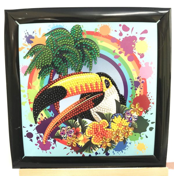 Framed crystal art card