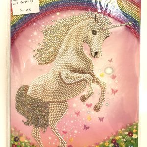 Unicorn Large crystal art card