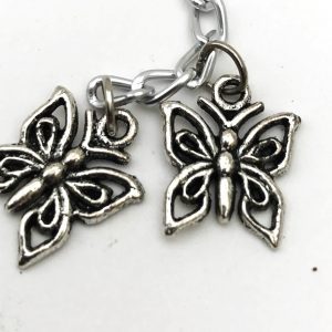Tibetan silver bag/purse charm -butterfly