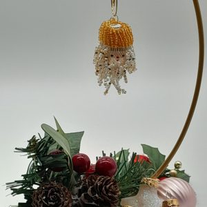 Small Santa Heads Gold Hat