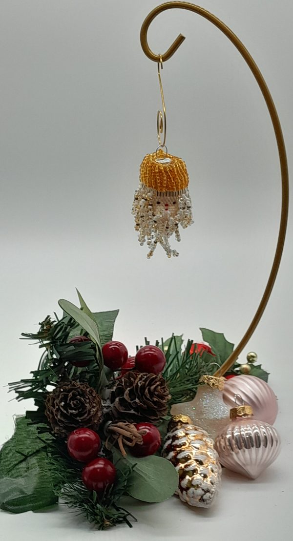 Small Santa Heads Gold Hat