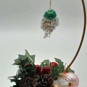 Small Santa Heads Green Hat