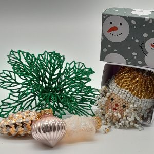 Large Santa Head with Gold Hat