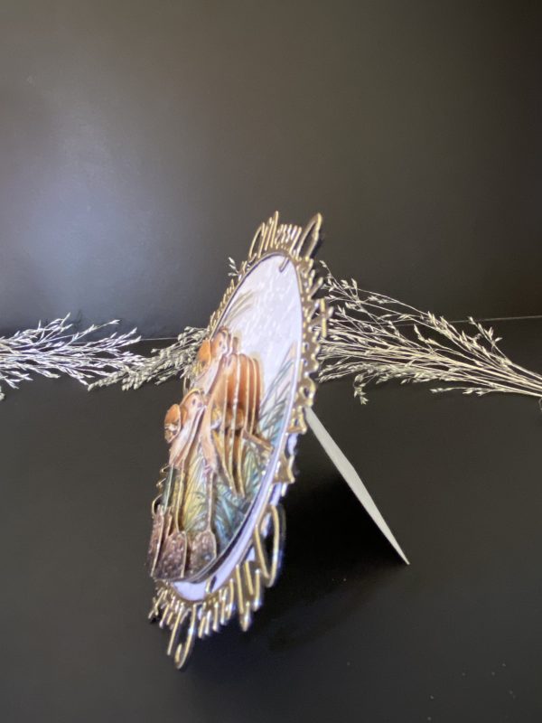 3D Delightful Birds Decoupaged  / framed Christmas Card. - Image 5