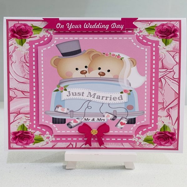 Handcrafted On Your Wedding Day Cute Greeting Card 7x7