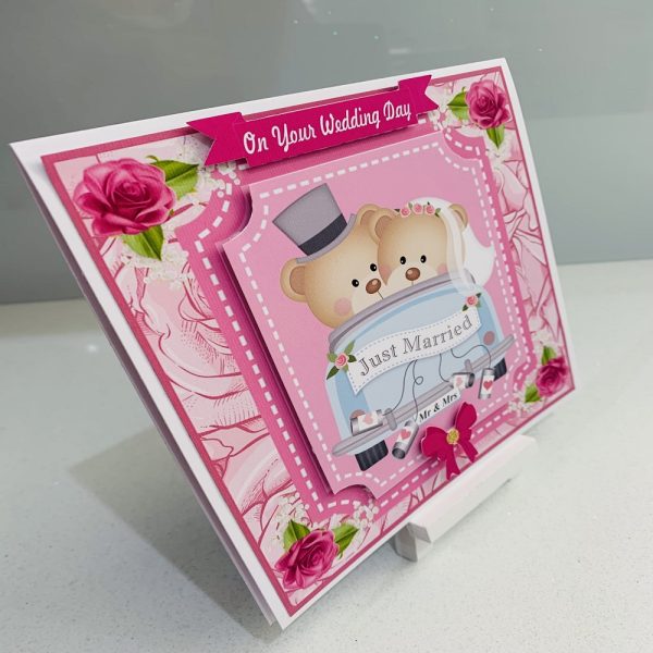 Handcrafted On Your Wedding Day Cute Greeting Card 7x7 - Image 2