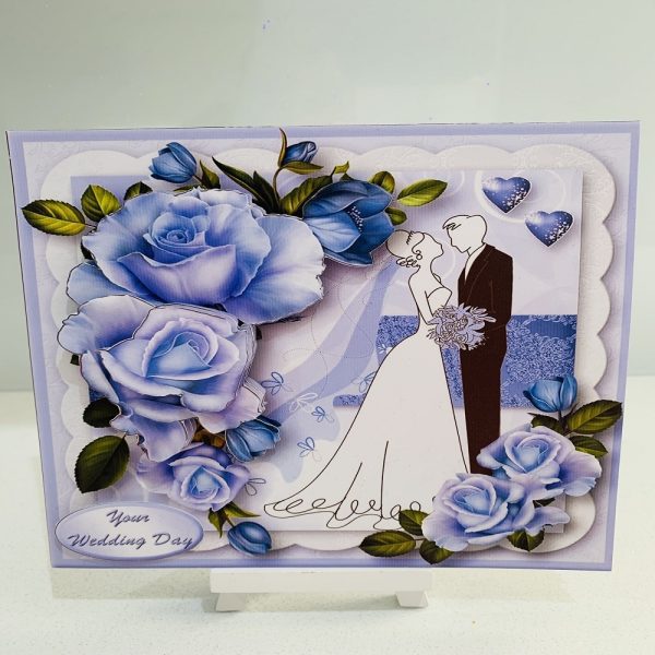 Handcrafted Wedding Day Greeting Card 7x7
