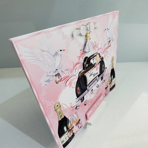 Handmade On Your Wedding Day Greeting Card 8x8 - Image 2