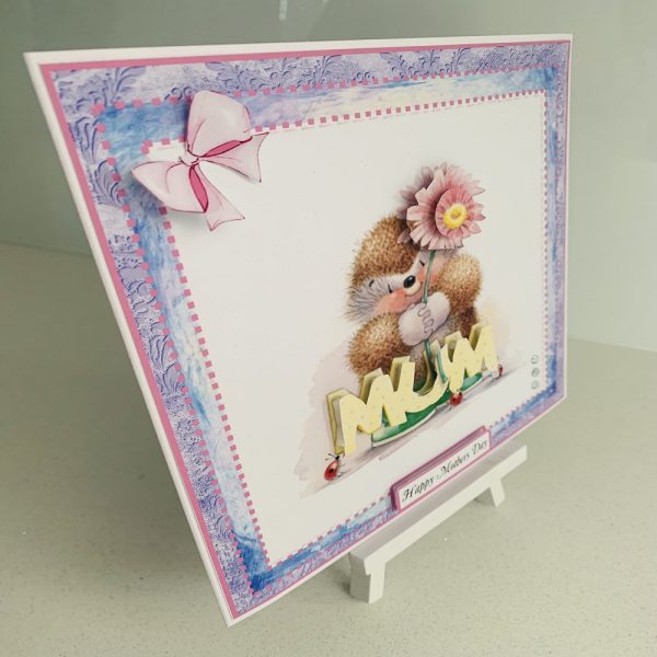 Handmade Mothers Day or Happy Birthday 3D Decoupage 8x8 Greeting Card - Image 2