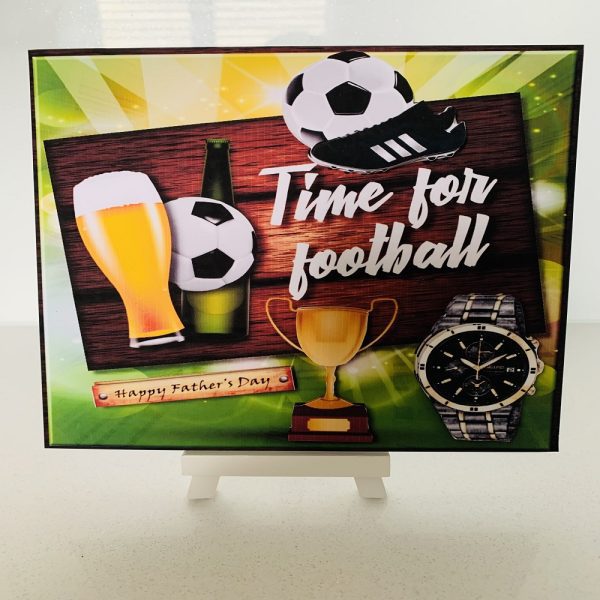 Happy Birthday/Fathers Day/Good Luck Football themed greeting card 7x7