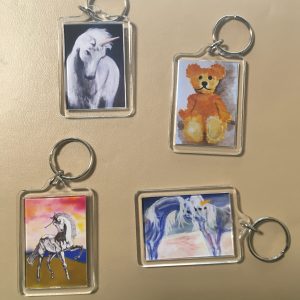 Keyrings - Artworks of Unicorns and Teddy Bears